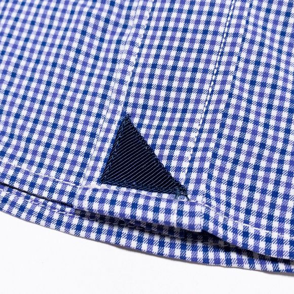 UNTUCKit Performance Shirt Men's Large Wicking Nylon Blue Check Button-Up - Picture 6 of 10